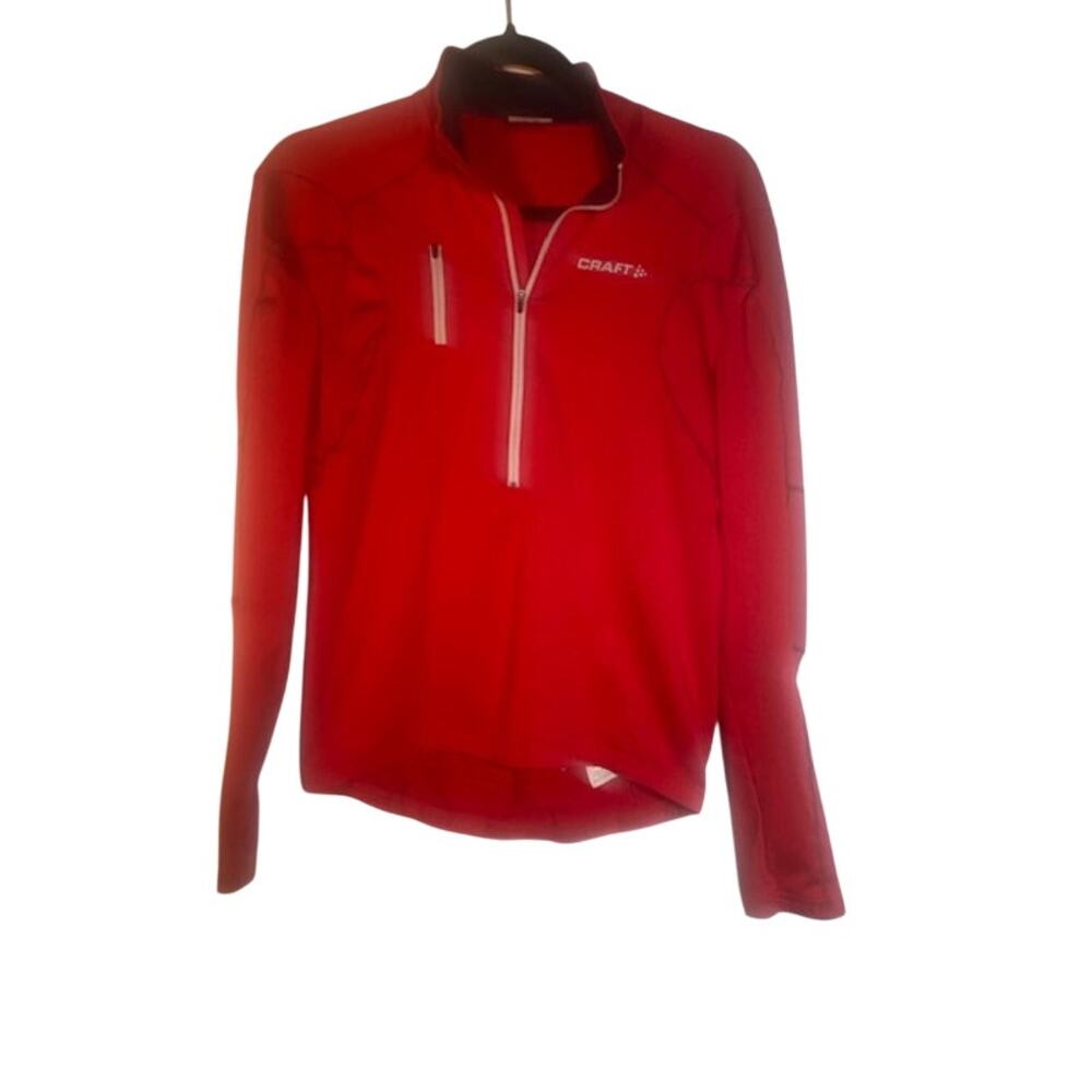 CRAFT Men’s Small Half Zip Breathable Cycling Red